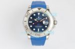 EW Factory Rolex Yacht Master 40MM Blue Dial Blue Rubber Strap Watch